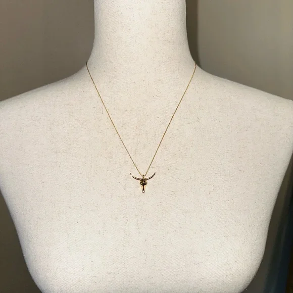 Uncommon James Fighter Longhorn Gold Pendant Necklace - Picture 4 of 11